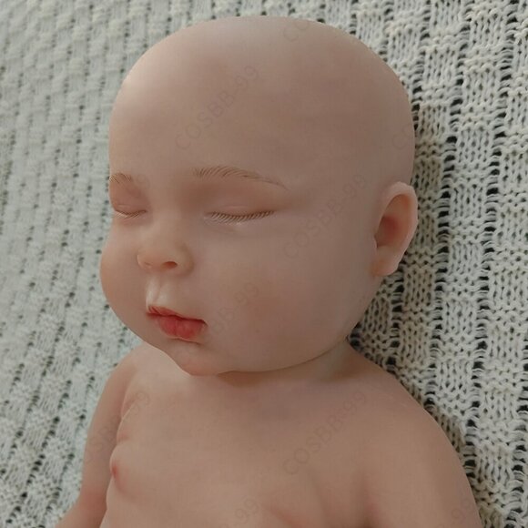 45cm Sleeping Full Platinum Silicone Reborn Baby Dolls Newborn Girl 5.94lbs Baby - Picture 5 of 15